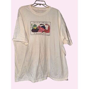 XXL Cats Potato Chips Graphic T-Shirt Oversized Unisex